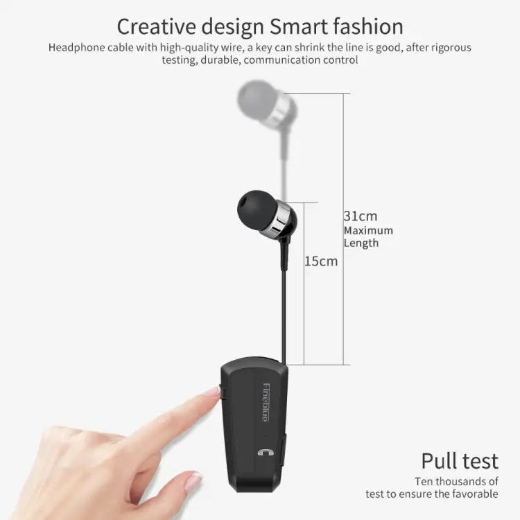 Fineblue F990 CVC6.0 Noise Reduction Lavalier Bluetooth Earphone Support Vibration Reminder - Apple Accessories