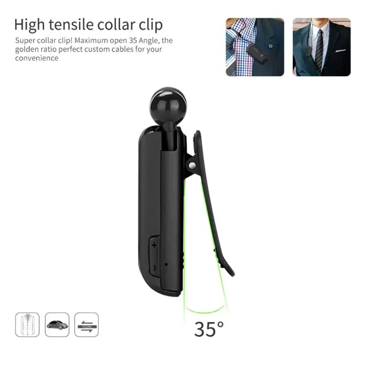 Fineblue F990 CVC6.0 Noise Reduction Lavalier Bluetooth Earphone Support Vibration Reminder - Apple Accessories