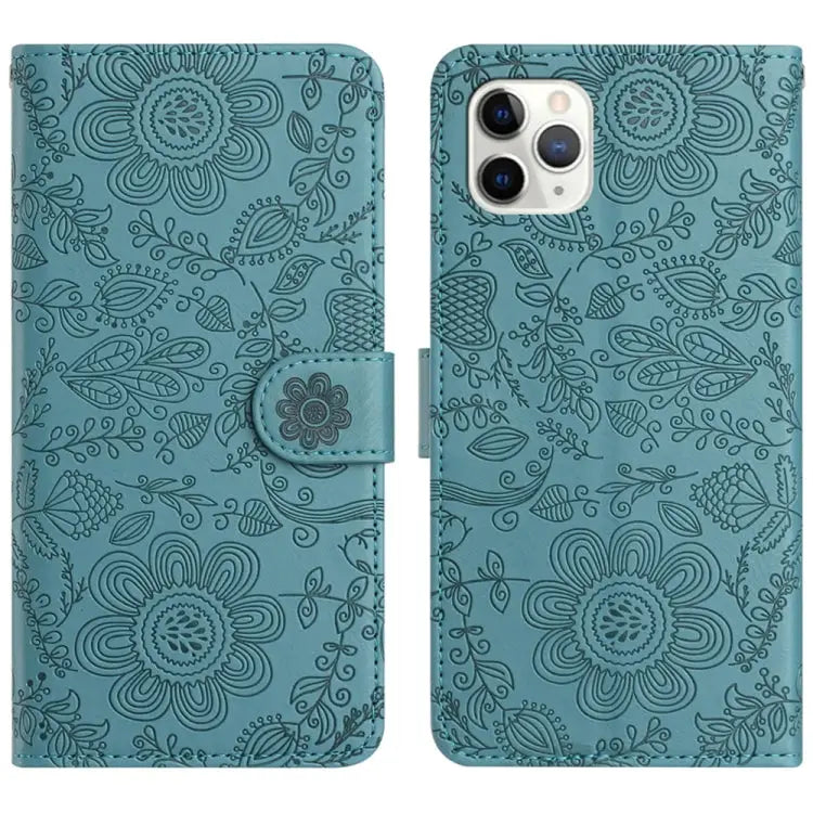 Floral Embossed Pattern Leather Phone Case For iPhone 12 mini For iPhone 11 Pro Max For iPhone 11 For iPhone 11 Pro