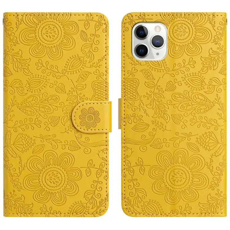 Floral Embossed Pattern Leather Phone Case For iPhone 12 mini For iPhone 11 Pro Max For iPhone 11 For iPhone 11 Pro