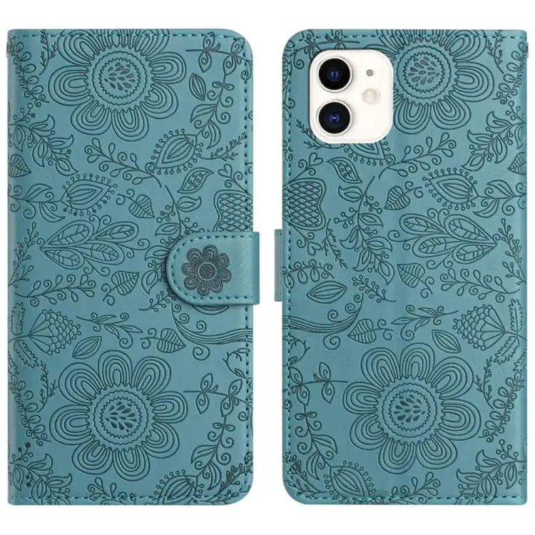 Floral Embossed Pattern Leather Phone Case For iPhone 12 mini For iPhone 11 Pro Max For iPhone 11 For iPhone 11 Pro
