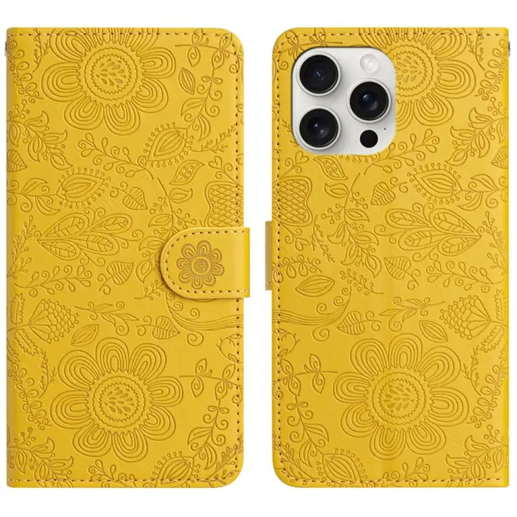 Floral Embossed Pattern Leather Phone Case For iPhone 14 Pro Max For iPhone SE 2022 / 2020 / 8 / 7 For iPhone 13 Pro