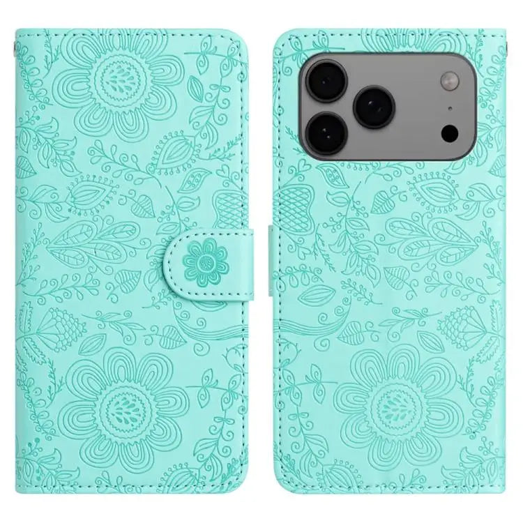 Floral Embossed Pattern Leather Phone Case For iPhone 17 Pro Max For iPhone 17 Pro For iPhone 17 For iPhone 17 Air