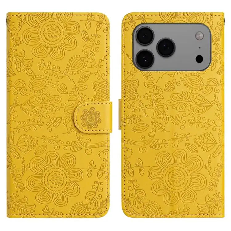 Floral Embossed Pattern Leather Phone Case For iPhone 17 Pro Max For iPhone 17 Pro For iPhone 17 For iPhone 17 Air