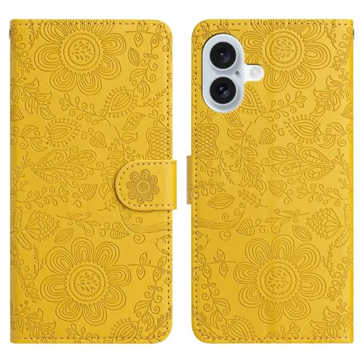 Floral Embossed Pattern Leather Phone Case For iPhone 17 Pro Max For iPhone 17 Pro For iPhone 17 For iPhone 17 Air