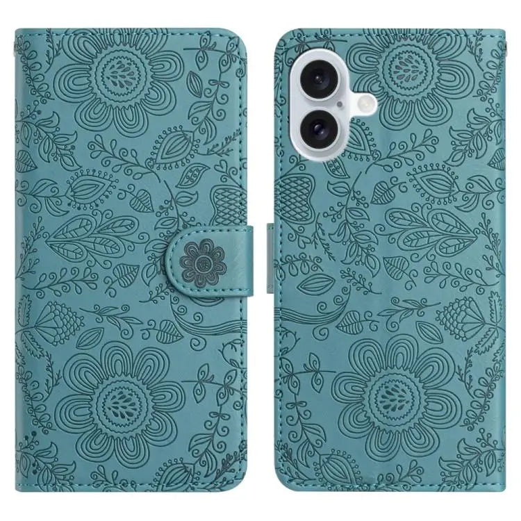 Floral Embossed Pattern Leather Phone Case For iPhone 17 Pro Max For iPhone 17 Pro For iPhone 17 For iPhone 17 Air