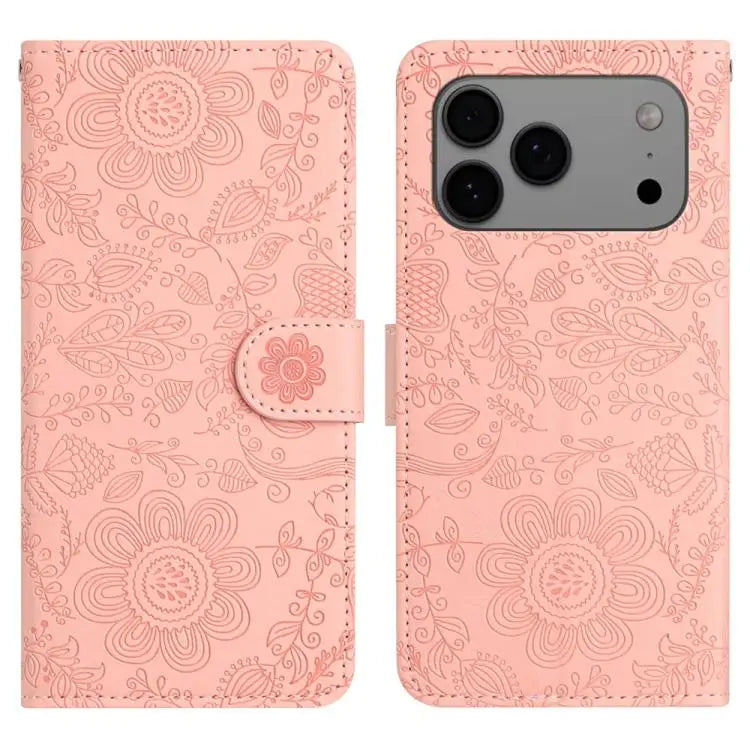 Floral Embossed Pattern Leather Phone Case For iPhone 17 Pro Max For iPhone 17 Pro For iPhone 17 For iPhone 17 Air