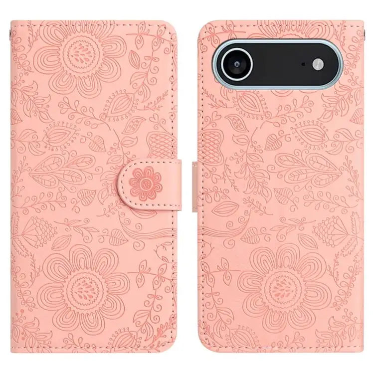 Floral Embossed Pattern Leather Phone Case For iPhone 17 Pro Max For iPhone 17 Pro For iPhone 17 For iPhone 17 Air