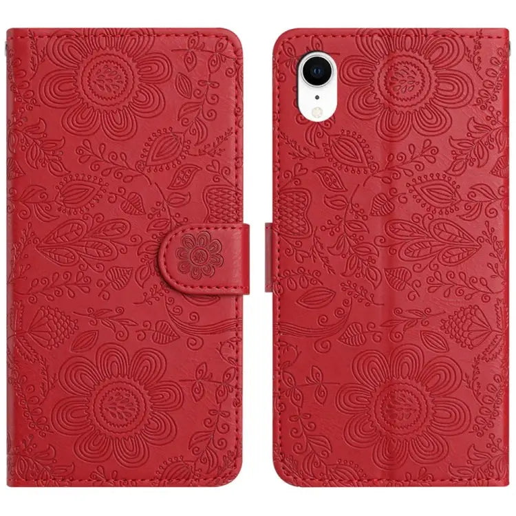 Floral Embossed Pattern Leather Phone Case For iPhone X / XS For iPhone XR For iPhone XS Max For iPhone 7 Plus / 8 Plus