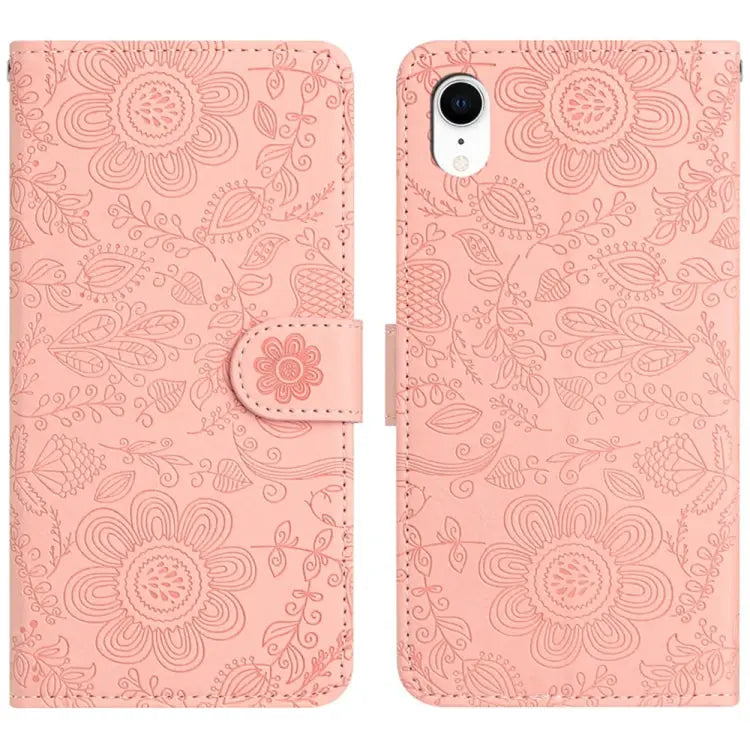 Floral Embossed Pattern Leather Phone Case For iPhone X / XS For iPhone XR For iPhone XS Max For iPhone 7 Plus / 8 Plus