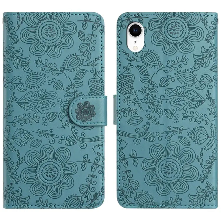 Floral Embossed Pattern Leather Phone Case For iPhone X / XS For iPhone XR For iPhone XS Max For iPhone 7 Plus / 8 Plus