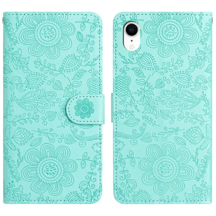 Floral Embossed Pattern Leather Phone Case For iPhone X / XS For iPhone XR For iPhone XS Max For iPhone 7 Plus / 8 Plus