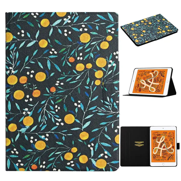 Flower Pattern Horizontal Flip Leather Case with Card Slots & Holder For iPad Mini 2019 For iPad Mini 4 & 3 & 2 & 1