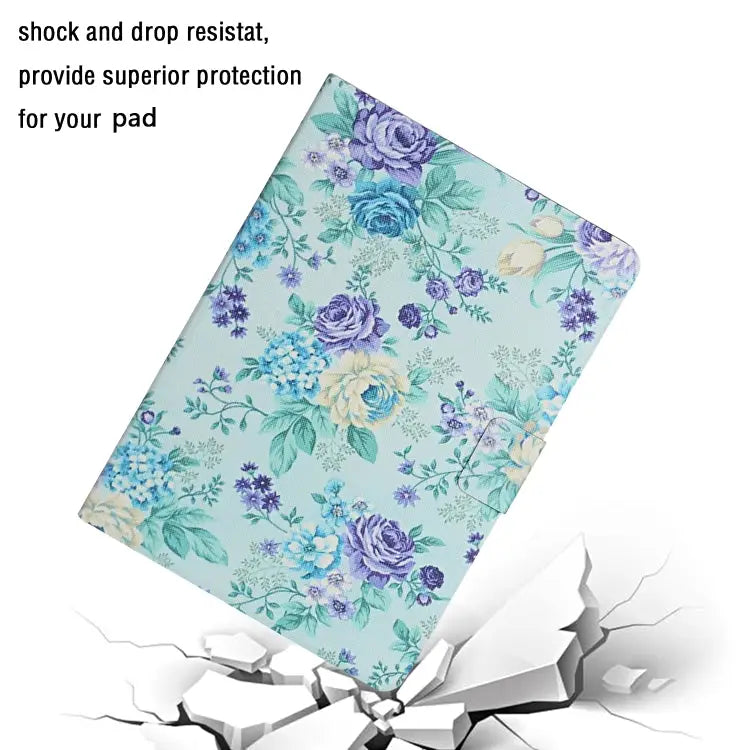 Flower Pattern Horizontal Flip Leather Case with Card Slots & Holder For Samsung Galaxy Tab A 8.0 2019 For Samsung