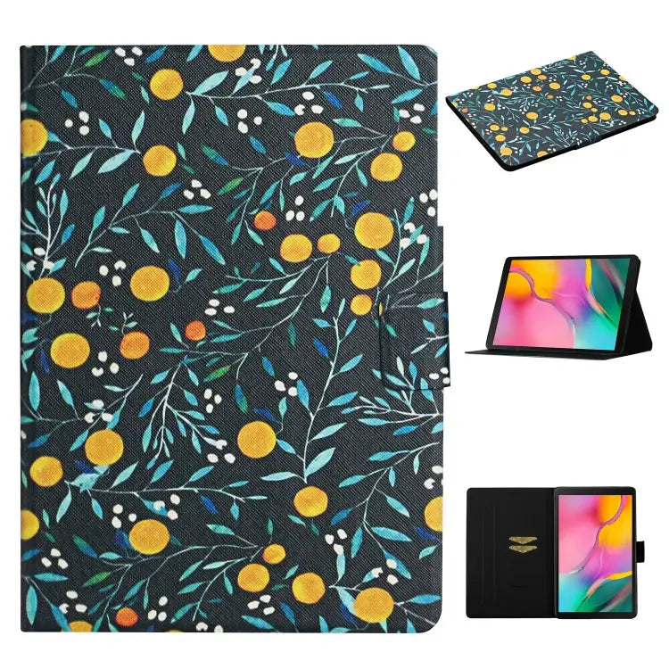 Flower Pattern Horizontal Flip Leather Case with Card Slots & Holder For Samsung Galaxy Tab A 8.0 2019 For Samsung