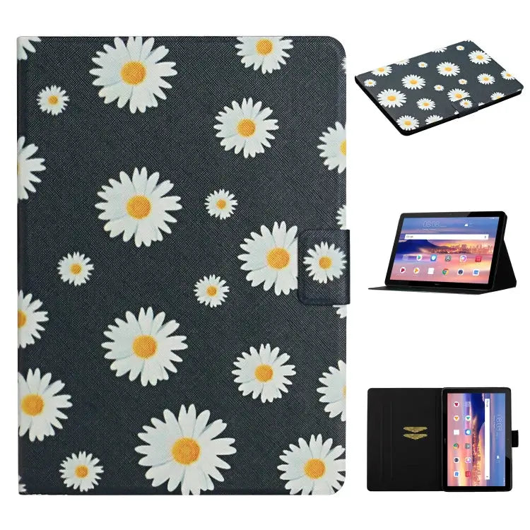 Flower Pattern Horizontal Flip Leather Case with Card Slots & Holder For Huawei MediaPad M5 lite 10.1 For Huawei