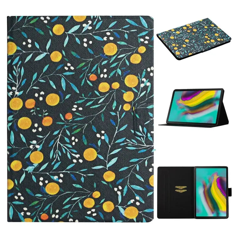 Flower Pattern Horizontal Flip Leather Case with Card Slots & Holder For Samsung Galaxy Tab A 8.0 2019 For Samsung