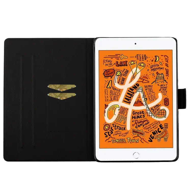 Flower Pattern Horizontal Flip Leather Case with Card Slots & Holder For iPad Mini 2019 For iPad Mini 4 & 3 & 2 & 1