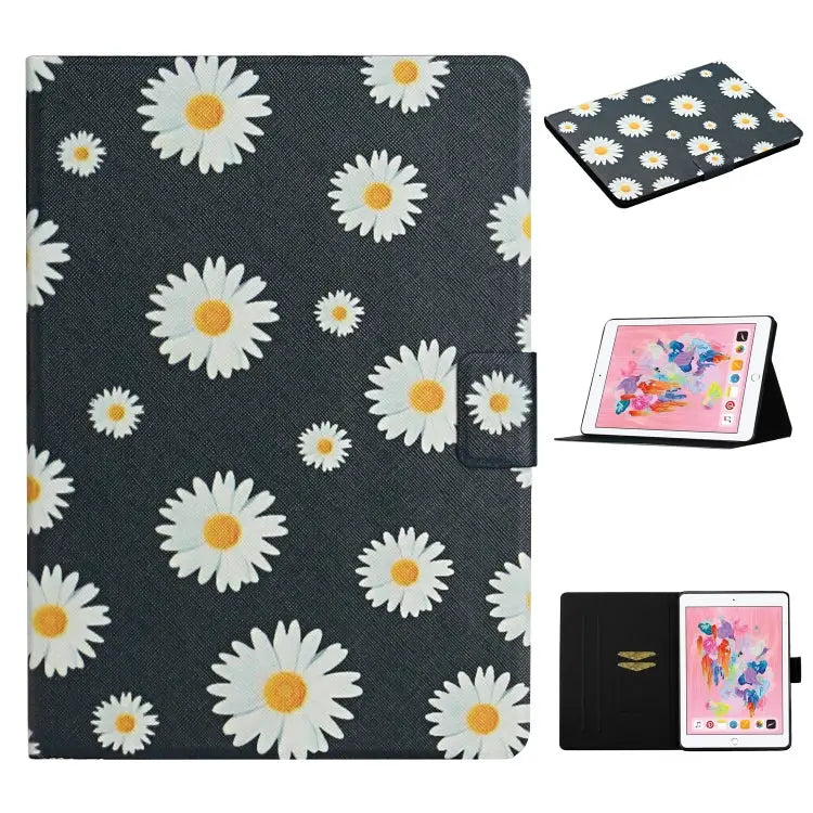 Flower Pattern Horizontal Flip Leather Case with Card Slots & Holder For iPad 5 For iPad 10.2 For iPad Pro 10.5 inch