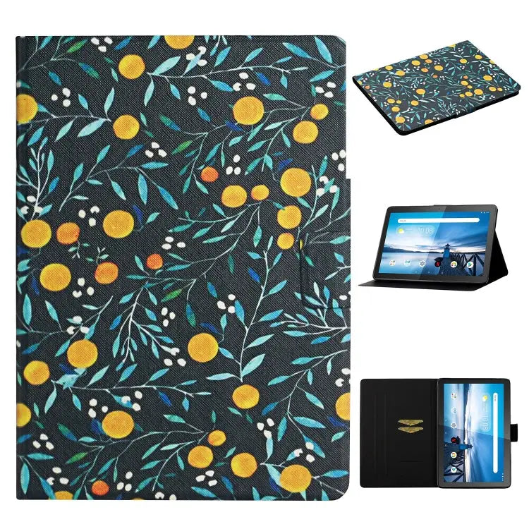 Flower Pattern Horizontal Flip Leather Case with Card Slots & Holder For Huawei MediaPad M5 lite 10.1 For Huawei