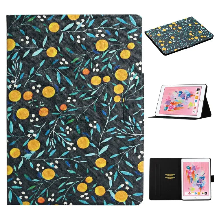 Flower Pattern Horizontal Flip Leather Case with Card Slots & Holder For iPad 5 For iPad 10.2 For iPad Pro 10.5 inch