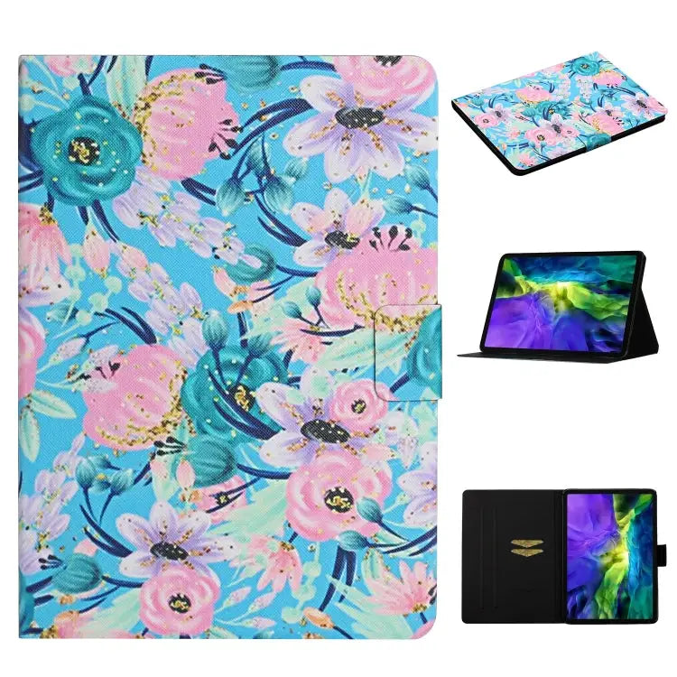 Flower Pattern Horizontal Flip Leather Case with Card Slots & Holder For iPad 5 For iPad 10.2 For iPad Pro 10.5 inch