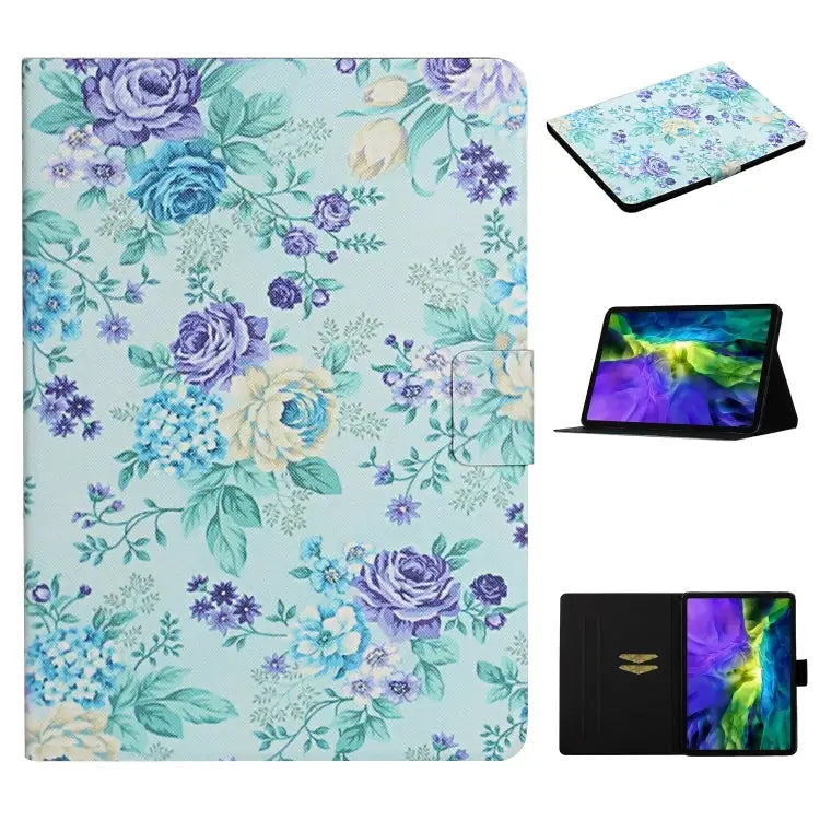 Flower Pattern Horizontal Flip Leather Case with Card Slots & Holder For iPad 5 For iPad 10.2 For iPad Pro 10.5 inch