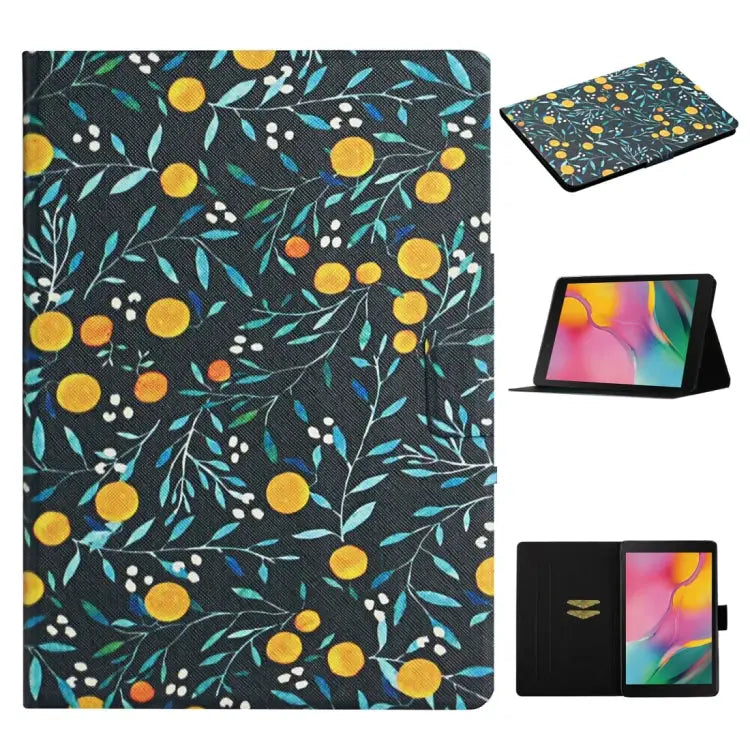 Flower Pattern Horizontal Flip Leather Case with Card Slots & Holder For Samsung Galaxy Tab A 8.0 2019 For Samsung