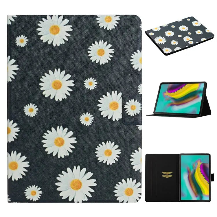 Flower Pattern Horizontal Flip Leather Case with Card Slots & Holder For Samsung Galaxy Tab A 8.0 2019 For Samsung