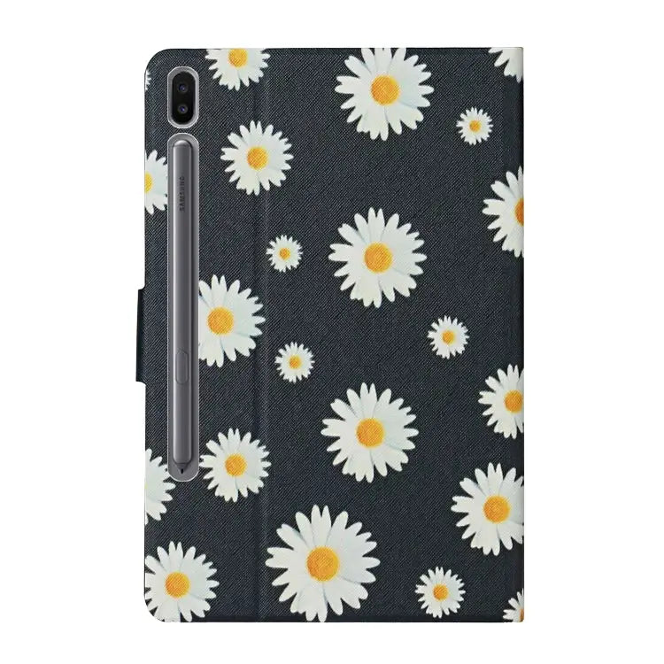 Flower Pattern Horizontal Flip Leather Case with Card Slots & Holder For Samsung Galaxy Tab S6 For Amazon Kindle Fire 7