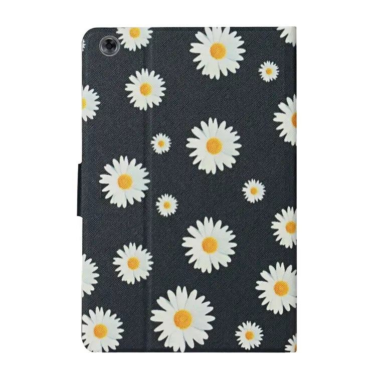 Flower Pattern Horizontal Flip Leather Case with Card Slots & Holder For Huawei MediaPad M5 lite 10.1 For Huawei