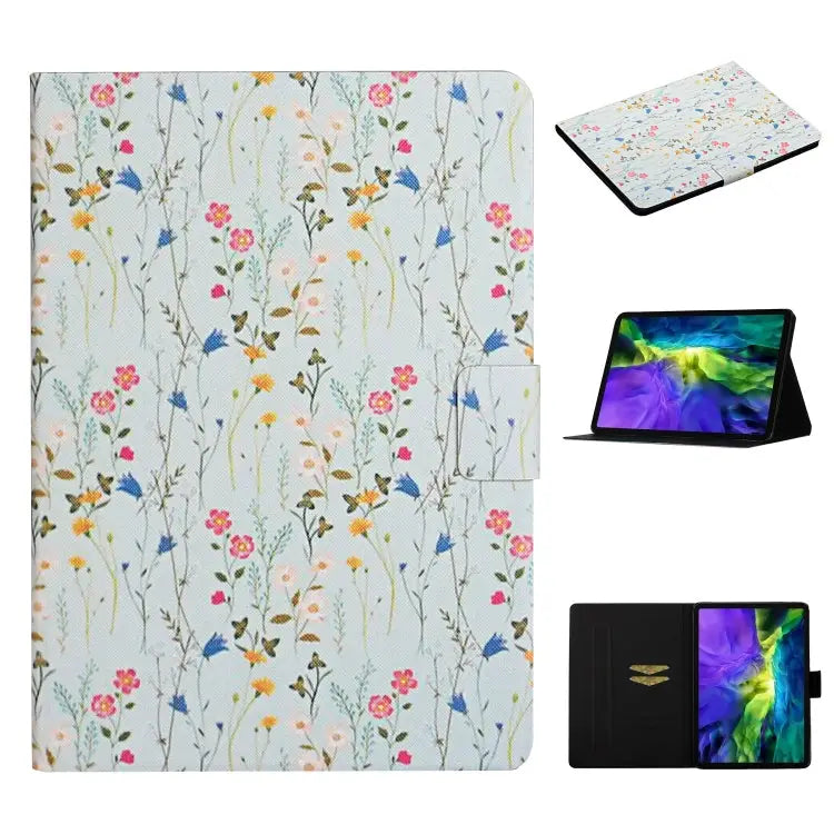 Flower Pattern Horizontal Flip Leather Case with Card Slots & Holder For iPad 5 For iPad 10.2 For iPad Pro 10.5 inch