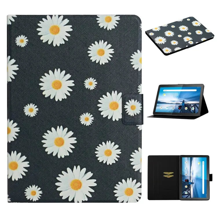 Flower Pattern Horizontal Flip Leather Case with Card Slots & Holder For Huawei MediaPad M5 lite 10.1 For Huawei