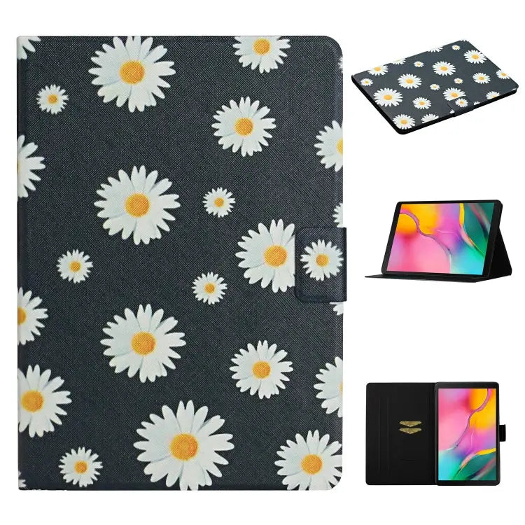 Flower Pattern Horizontal Flip Leather Case with Card Slots & Holder For Samsung Galaxy Tab A 8.0 2019 For Samsung