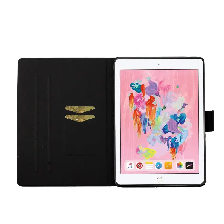 Flower Pattern Horizontal Flip Leather Case with Card Slots & Holder For iPad 5 For iPad 10.2 For iPad Pro 10.5 inch