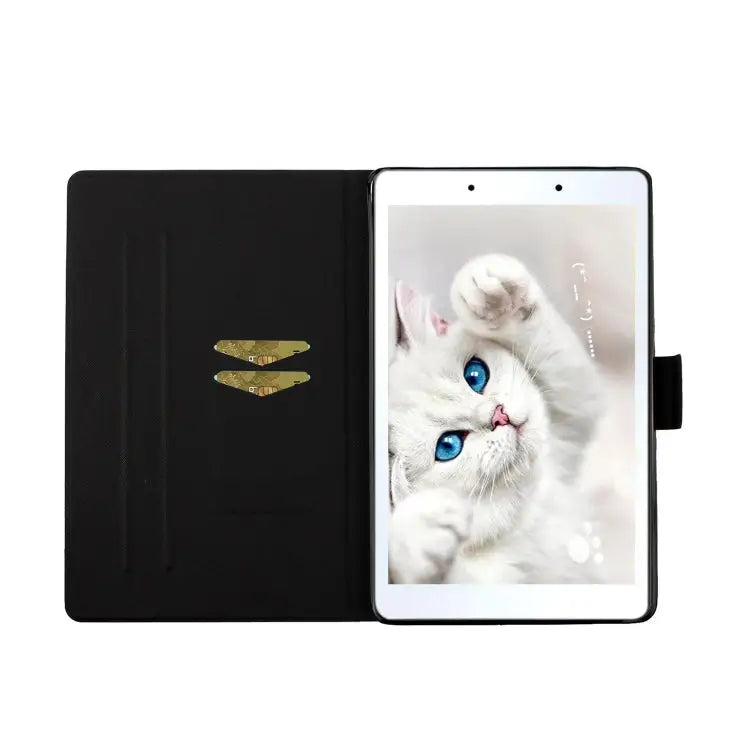 Flower Pattern Horizontal Flip Leather Case with Card Slots & Holder For Samsung Galaxy Tab A 8.0 2019 For Samsung
