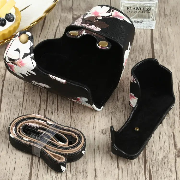 Flower Pattern PU Leather Camera Case for Sony A6000 / A6300 / A6400 / Nex 6