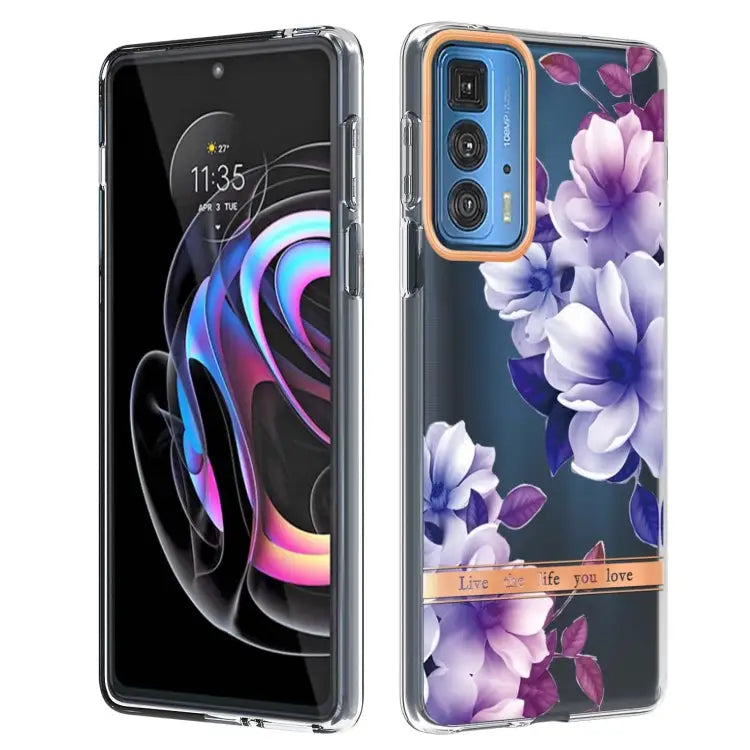 Flowers and Plants Series IMD TPU Phone Case For Motorola Edge 20 For Motorola Edge 20 Pro - For Motorola Edge 20 Pro