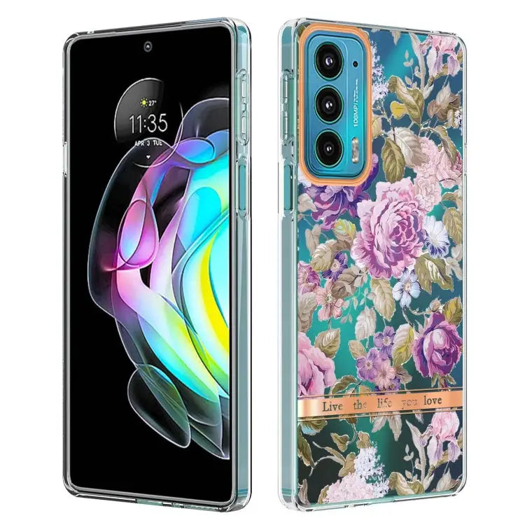 Flowers and Plants Series IMD TPU Phone Case For Motorola Edge 20 For Motorola Edge 20 Pro - For Motorola Edge 20