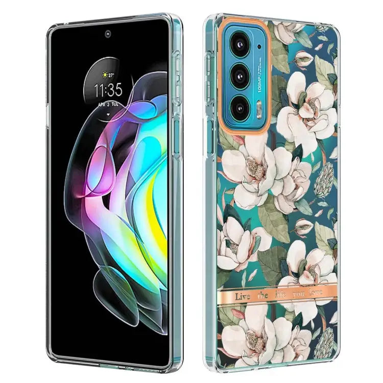 Flowers and Plants Series IMD TPU Phone Case For Motorola Edge 20 For Motorola Edge 20 Pro - For Motorola Edge 20