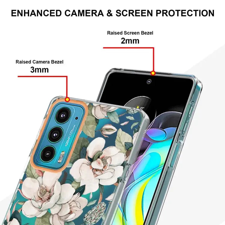 Flowers and Plants Series IMD TPU Phone Case For Motorola Edge 20 For Motorola Edge 20 Pro - Mobile Accessories
