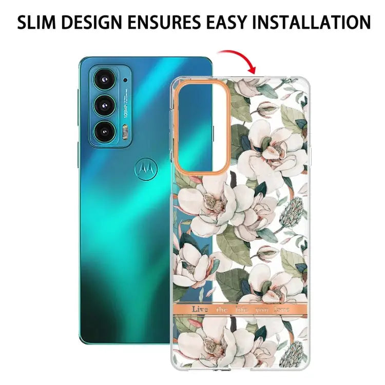 Flowers and Plants Series IMD TPU Phone Case For Motorola Edge 20 For Motorola Edge 20 Pro - Mobile Accessories