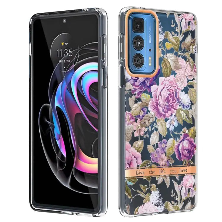 Flowers and Plants Series IMD TPU Phone Case For Motorola Edge 20 For Motorola Edge 20 Pro - For Motorola Edge 20 Pro