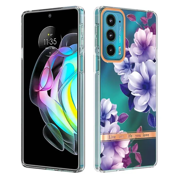 Flowers and Plants Series IMD TPU Phone Case For Motorola Edge 20 For Motorola Edge 20 Pro - For Motorola Edge 20