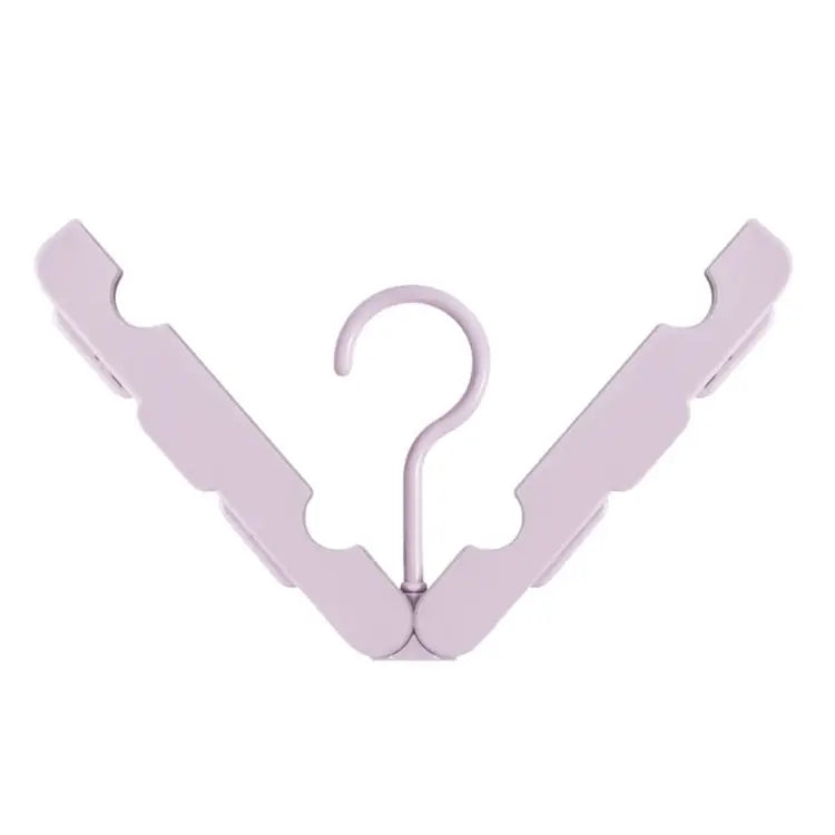 Foldable Clothes Hanger Drying Rack with 4 Hidden Clips for Home / Travel Random Color Delivery Foldable Clothes Hanger