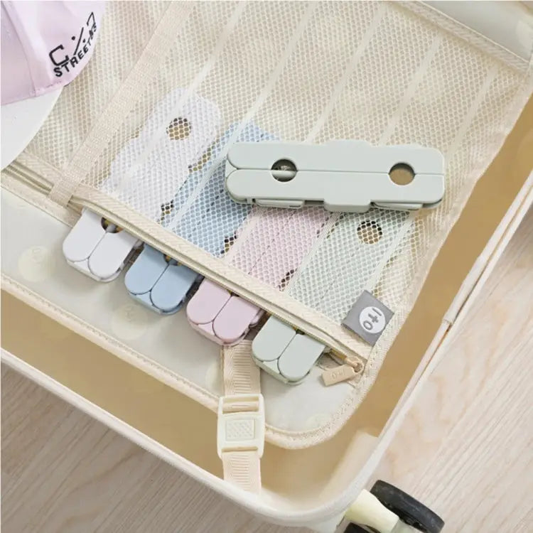 Foldable Clothes Hanger Drying Rack with 4 Hidden Clips for Home / Travel Random Color Delivery Foldable Clothes Hanger