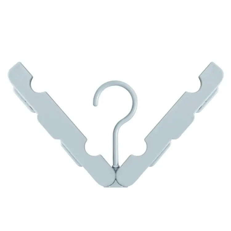 Foldable Clothes Hanger Drying Rack with 4 Hidden Clips for Home / Travel Random Color Delivery Foldable Clothes Hanger