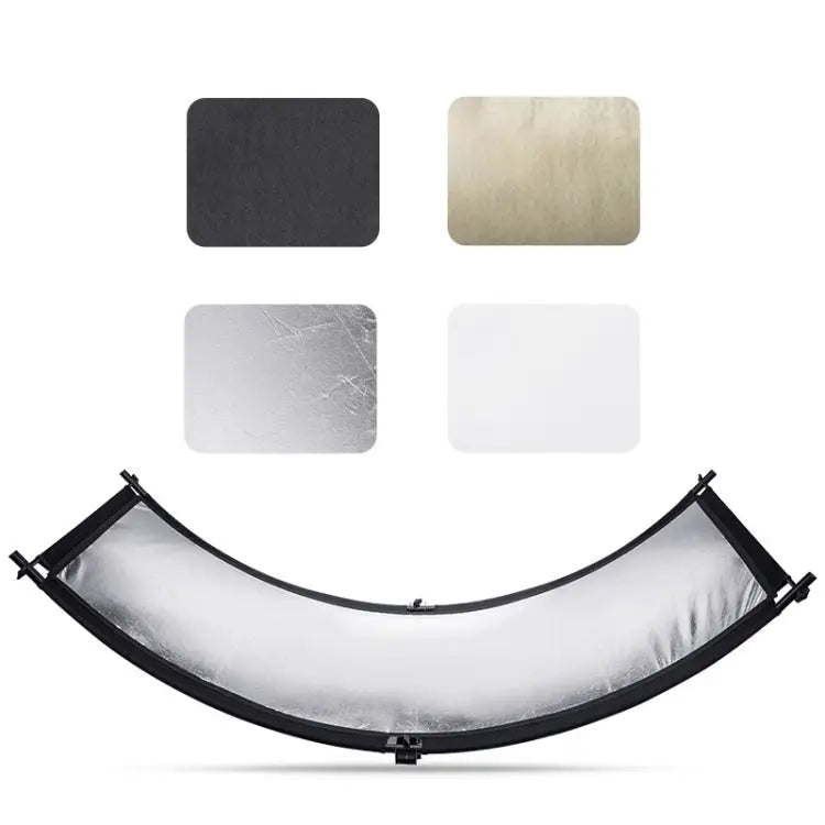 FOMITO U-Shaped Curved Photo Studio Reflector Board 4 In 1 Gold Silver White Black Reflective Board U-Shaped 4 in 1