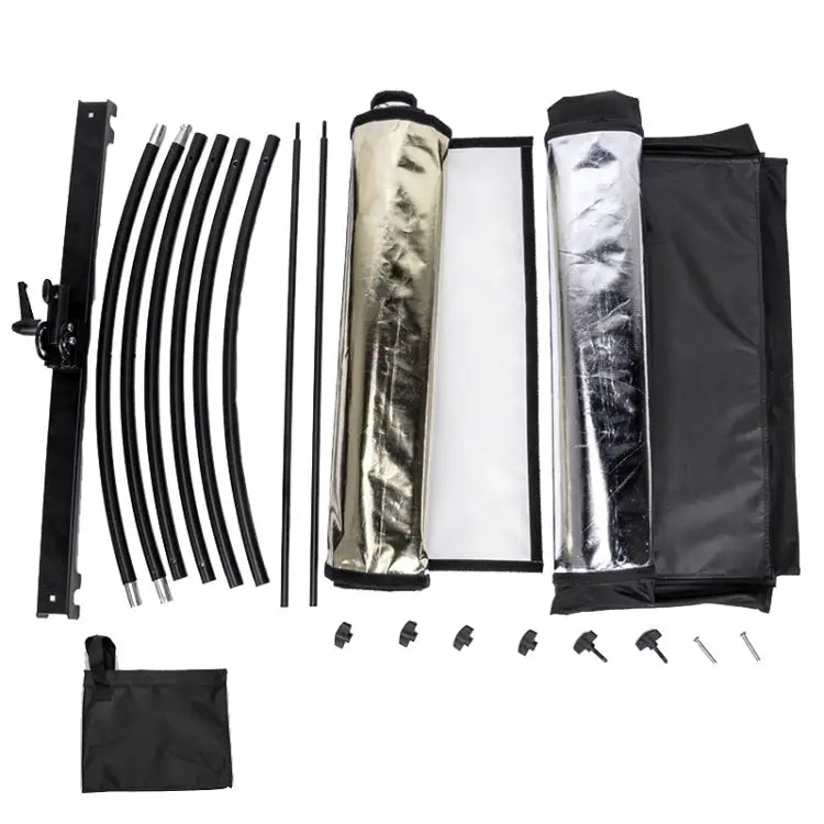 FOMITO U-Shaped Curved Photo Studio Reflector Board 4 In 1 Gold Silver White Black Reflective Board U-Shaped 4 in 1