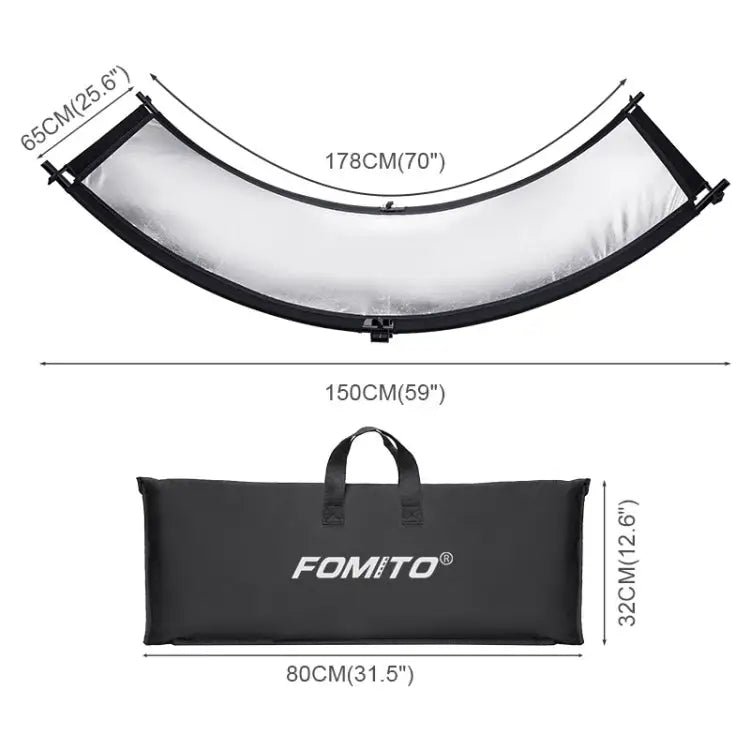 FOMITO U-Shaped Curved Photo Studio Reflector Board 4 In 1 Gold Silver White Black Reflective Board U-Shaped 4 in 1